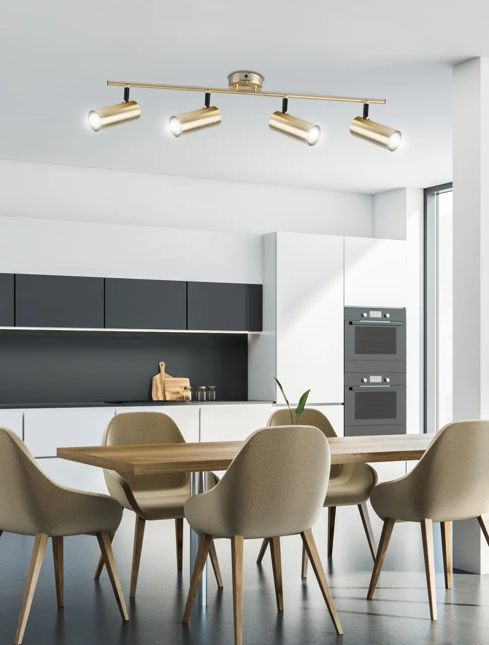 Lampa sufitowa Colly mosiądz 4x15W GU10 klosz mosiądz