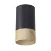 Lampa sufitowa Conti tuba 1x15W GU10  5,5/10 czarny+drewniany