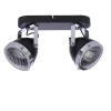 Lampa sufitowa Crazy listwa czarny 2x15W  GU10 klosz bezbarwny