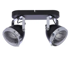 Lampa sufitowa Crazy listwa czarny 2x15W GU10 klosz bezbarwny