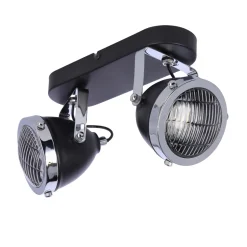 Lampa sufitowa Crazy listwa czarny 2x15W  GU10 klosz bezbarwny