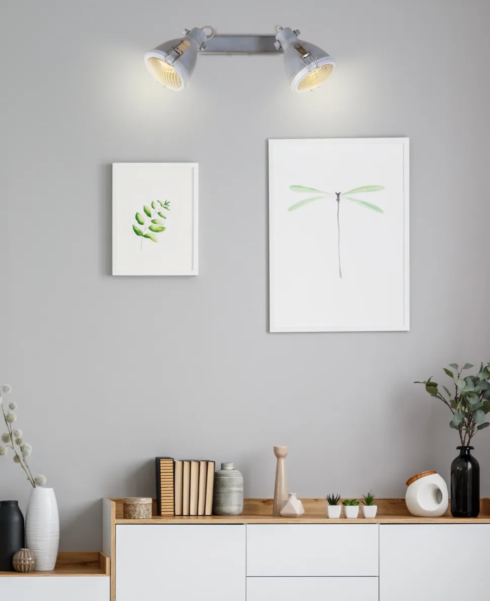 Lampa sufitowa Crodo listwa 2x40W E14 szary