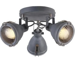 Lampa sufitowa Crodo plafon 3x40W E14  szary