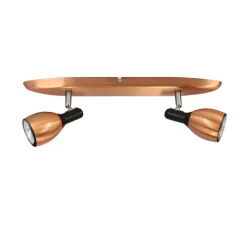 Lampa sufitowa Cross listwa 2x50W GU10 miedziany