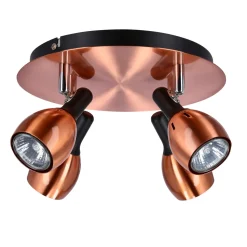 Lampa sufitowa Cross plafon 4x50W GU10  miedziany