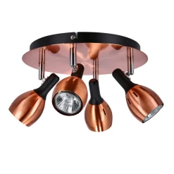 Lampa sufitowa Cross plafon 4x50W GU10  miedziany