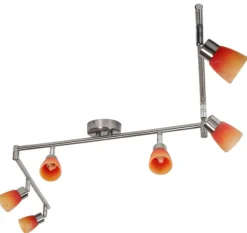 Lampa sufitowa Drops listwa 6*40W G9  nikiel mat rainbow