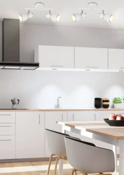 Lampa sufitowa Fido listwa 2x40W E14  biały+chrom