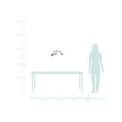 Lampa sufitowa Fido spirala 3x40W E14  biały+chrom