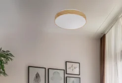 Lampa sufitowa FIGARO plafon z efektem drewna 24W LED 3000/4500/6000K 38cm pilot
