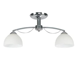 Lampa sufitowa Filona chromowy 2x40 E27  klosz biały