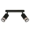 Lampa sufitowa Flin listwa czarny 2x15W  GU10 klosz czarny+złoty