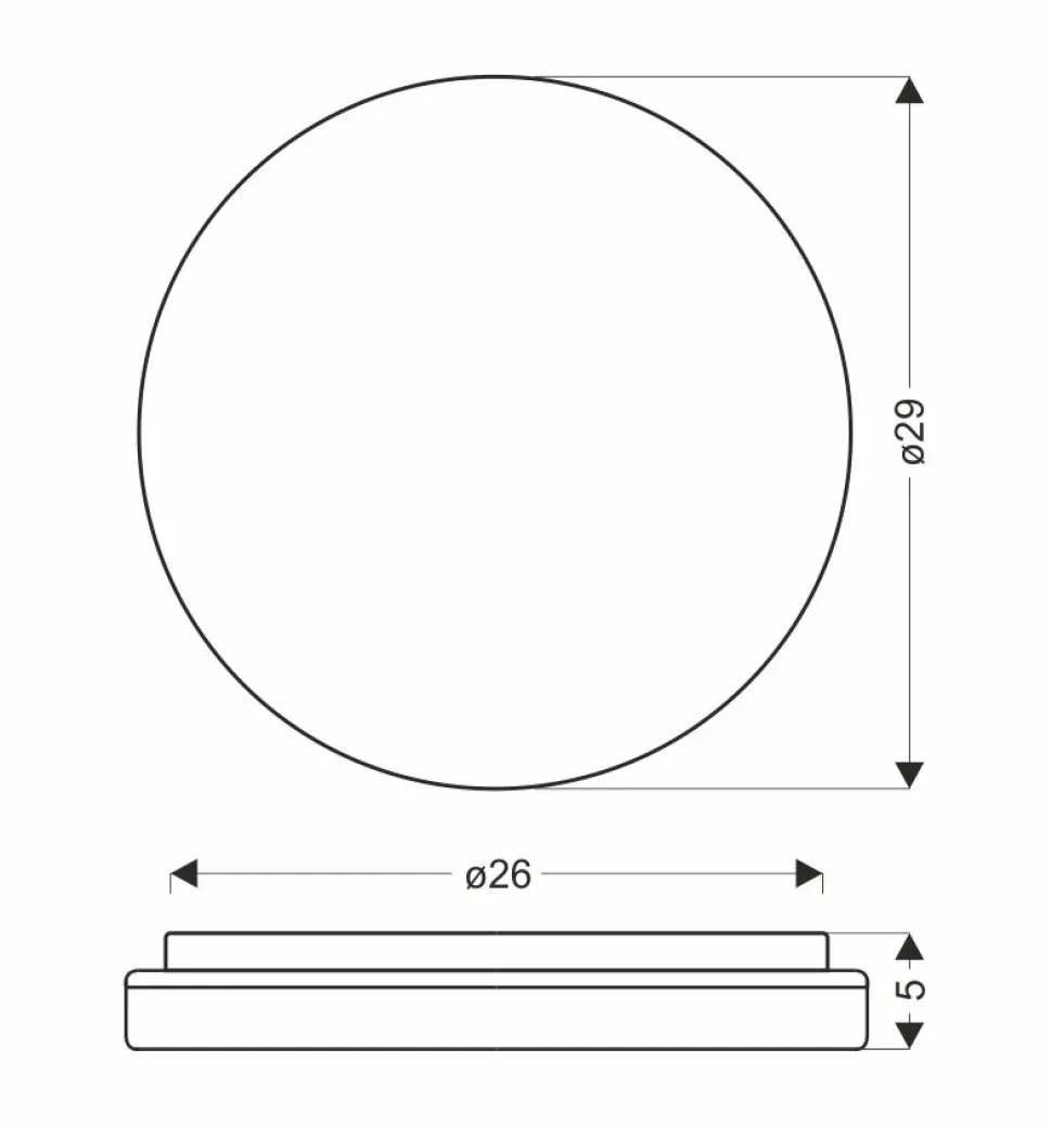 Lampa sufitowa Gandava plafon 18W LED 29cm biało drewniany 4000K
