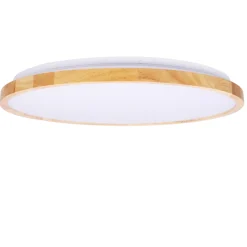 Lampa sufitowa Gandava plafon 36W LED  48cm biało drewniany 4000K