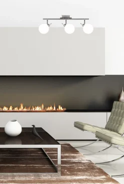 Lampa sufitowa Ghost lampa sufitowa  satynowy 3x40W G9 klosz biały