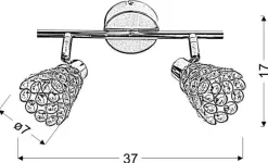 Lampa sufitowa Glossy listwa 2x40W G9  różowe złoto