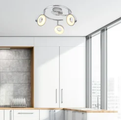 Lampa sufitowa Isla spirala 3x4W LED  chrom 3000K