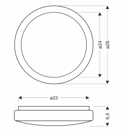 Lampa sufitowa Jasper plafon 12W LED  26cm biały 4000K