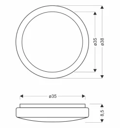 Lampa sufitowa Jasper plafon 24W LED 38cm biały 4000K
