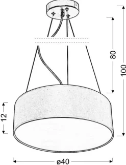 Lampa sufitowa Kioto 40 3x40W E27 jasno szary