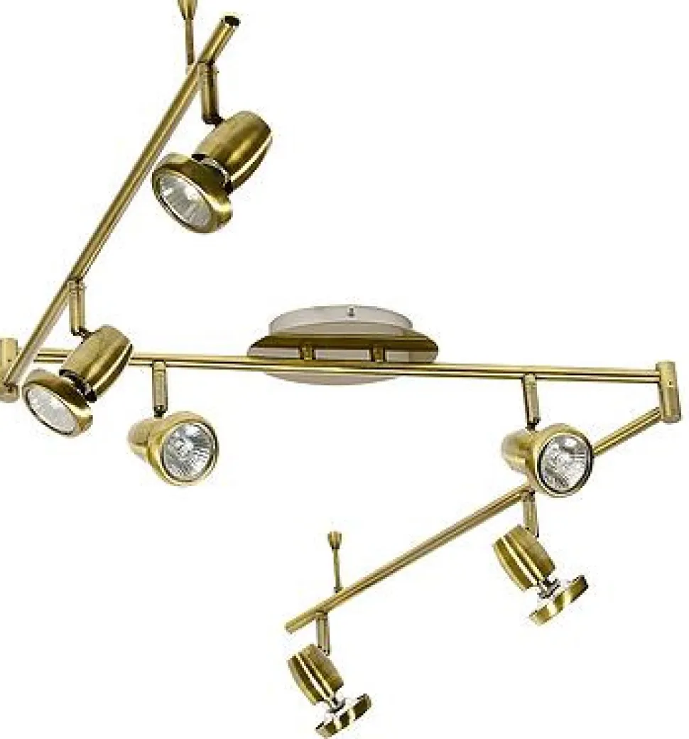 Lampa sufitowa Lotos listwa 6*50W GU10 patyna