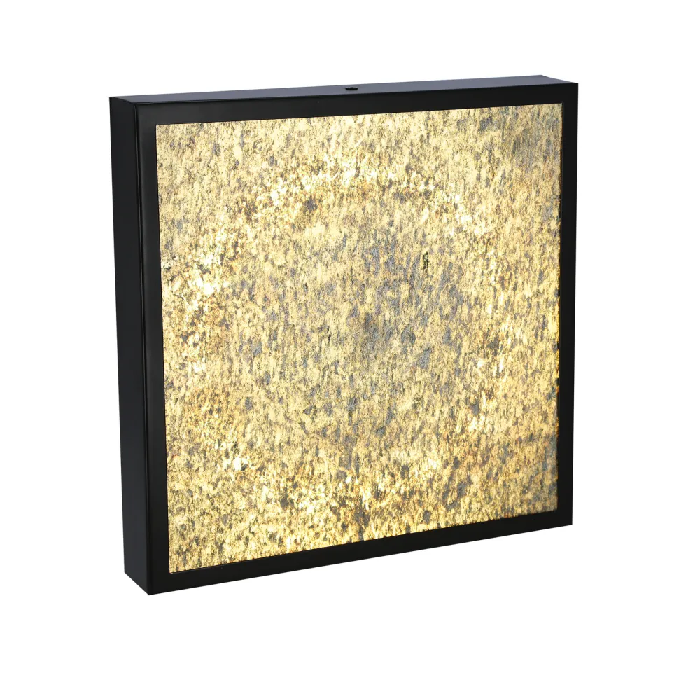 Lampa sufitowa Luxan 29x29 czarny 28W LED 4000K fornir golden