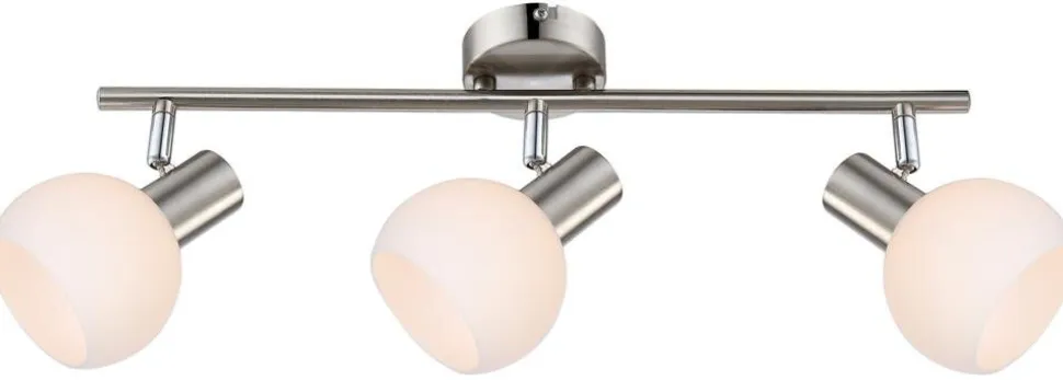 Lampa sufitowa Mauro listwa 3x4W E14 LED rgb satyna nikiel z pilotem