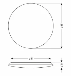 Lampa sufitowa Mega plafon 38 28W LED  4000K biały