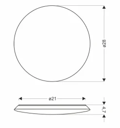 Lampa sufitowa Mega plafon 28 18W LED  4000K biały