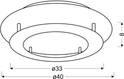 Lampa sufitowa Merle plafon 40 18W LED  3000K złoty