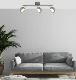 Lampa sufitowa Mild listwa 3x6W LED  szary 3000K