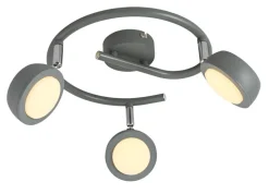 Lampa sufitowa Mild spirala 3x6W LED szary 3000K