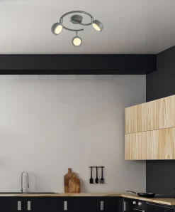 Lampa sufitowa Mild spirala 3x6W LED  szary 3000K