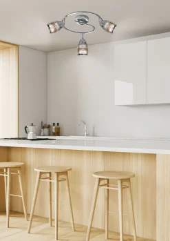 Lampa sufitowa Milton spirala 3x10W E14  chrom