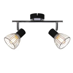 Lampa sufitowa Modo listwa 2x40W E14  czarny+chrom