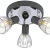 Lampa sufitowa Modo plafon 3x40W E14  czarny+chrom