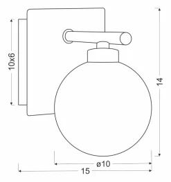 Lampa sufitowa Oden lampa chromowy 1x40W  G9 klosz biały