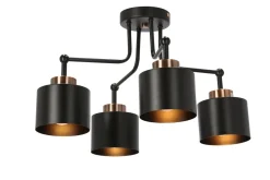 Lampa sufitowa Olena czarna 4x60W E27 klosz czarny