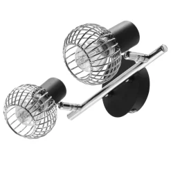 Lampa sufitowa Oslo listwa 2x40W E14  czarny/chrom