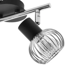 Lampa sufitowa Oslo listwa 2x40W E14  czarny/chrom