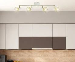 Lampa sufitowa Oslo listwa 4x40W E14  biały/złoty