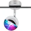 Lampa sufitowa Party listwa 3x3W LED rgb  główka okrągła 1e z przegubem kd system chrom