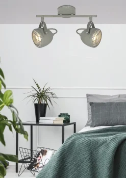 Lampa sufitowa Pent listwa 2x50W GU10   betonowy szary