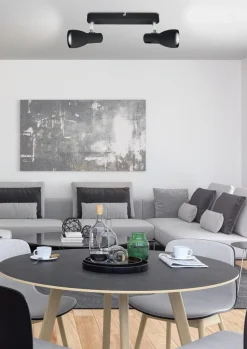 Lampa sufitowa Picardo listwa 2x40W E14  czarny matowy