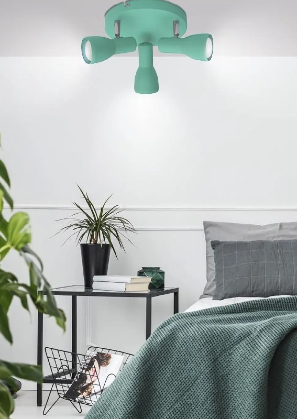 Lampa sufitowa Picardo plafon 3x40W E14 miętowy