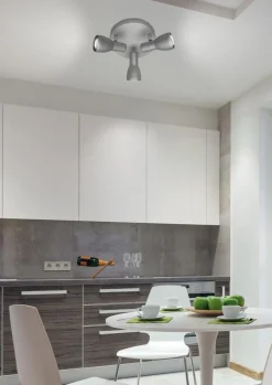 Lampa sufitowa Picardo plafon 3x40W E14 szaro srebrny