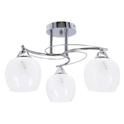 Lampa sufitowa Prego chromowy 3x40W E27  klosz bezbarwny