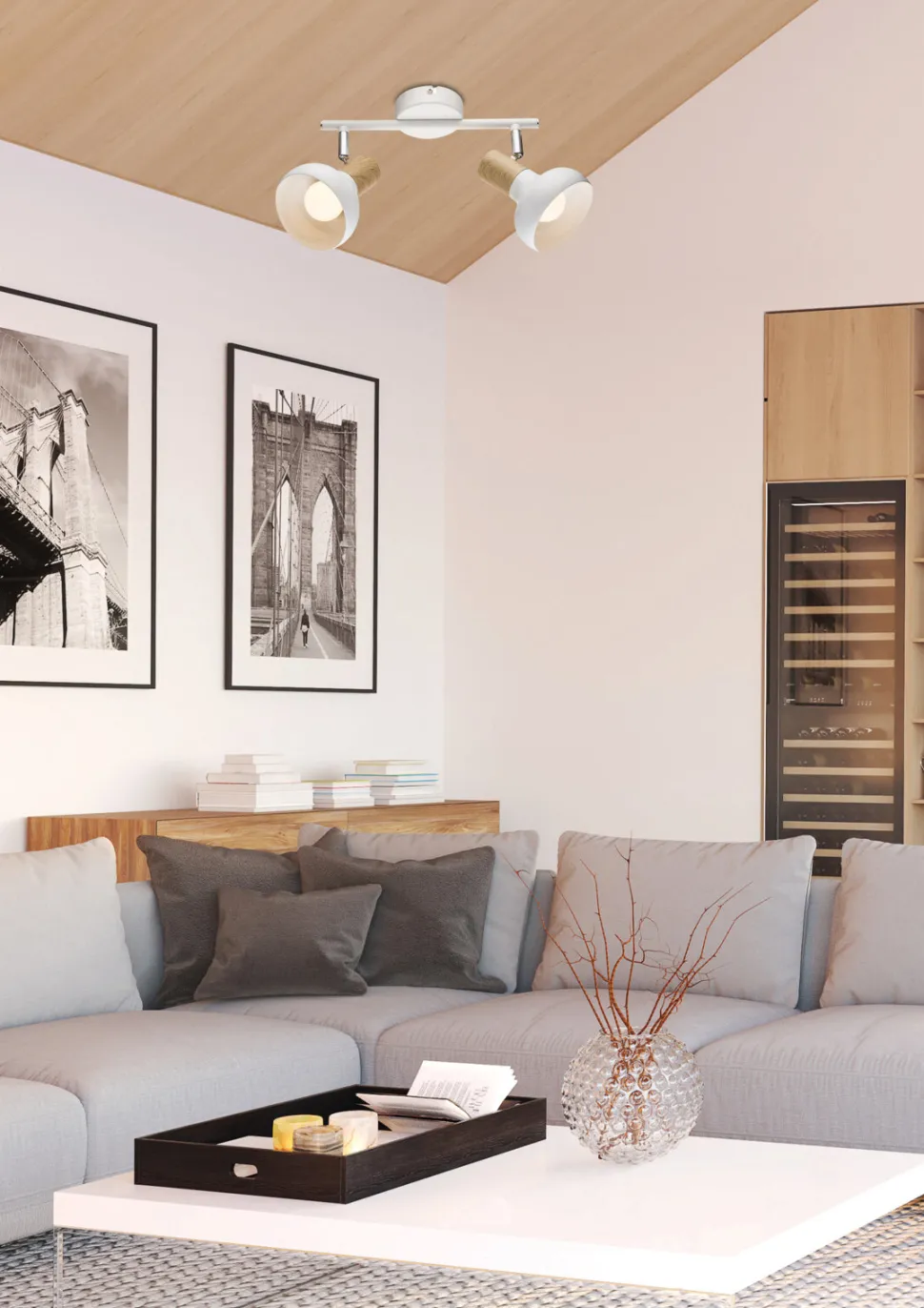 Lampa sufitowa Puerto listwa 2x40W E14 biały