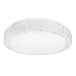 Lampa sufitowa Rabel plafon bezbarwny 12W LED 4000K 27cm klosz biały