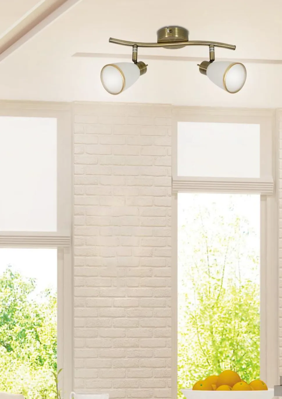 Lampa sufitowa Regent listwa 2x40W G9 patyna (bż)